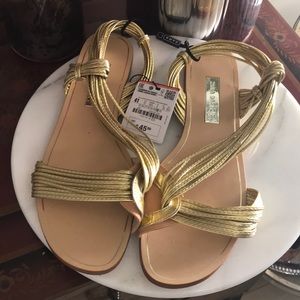 ZARA Gold Greek Style Sandals